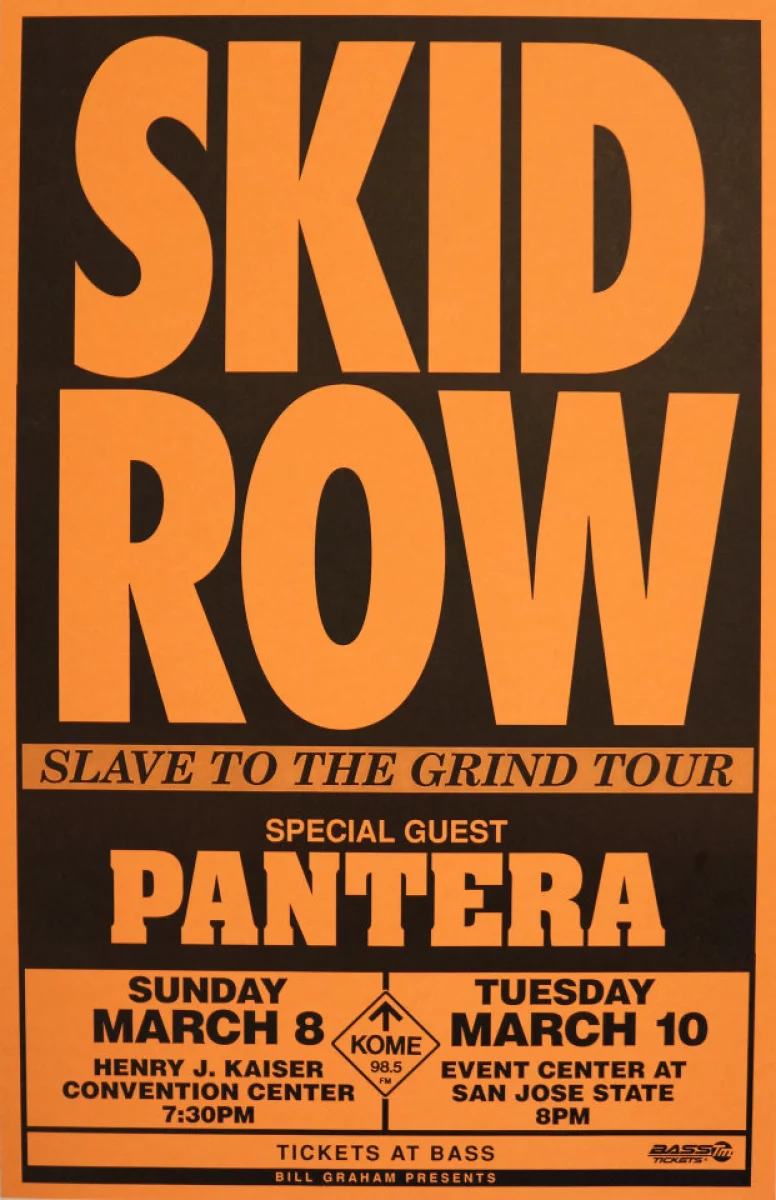 skid row tour dates 1992