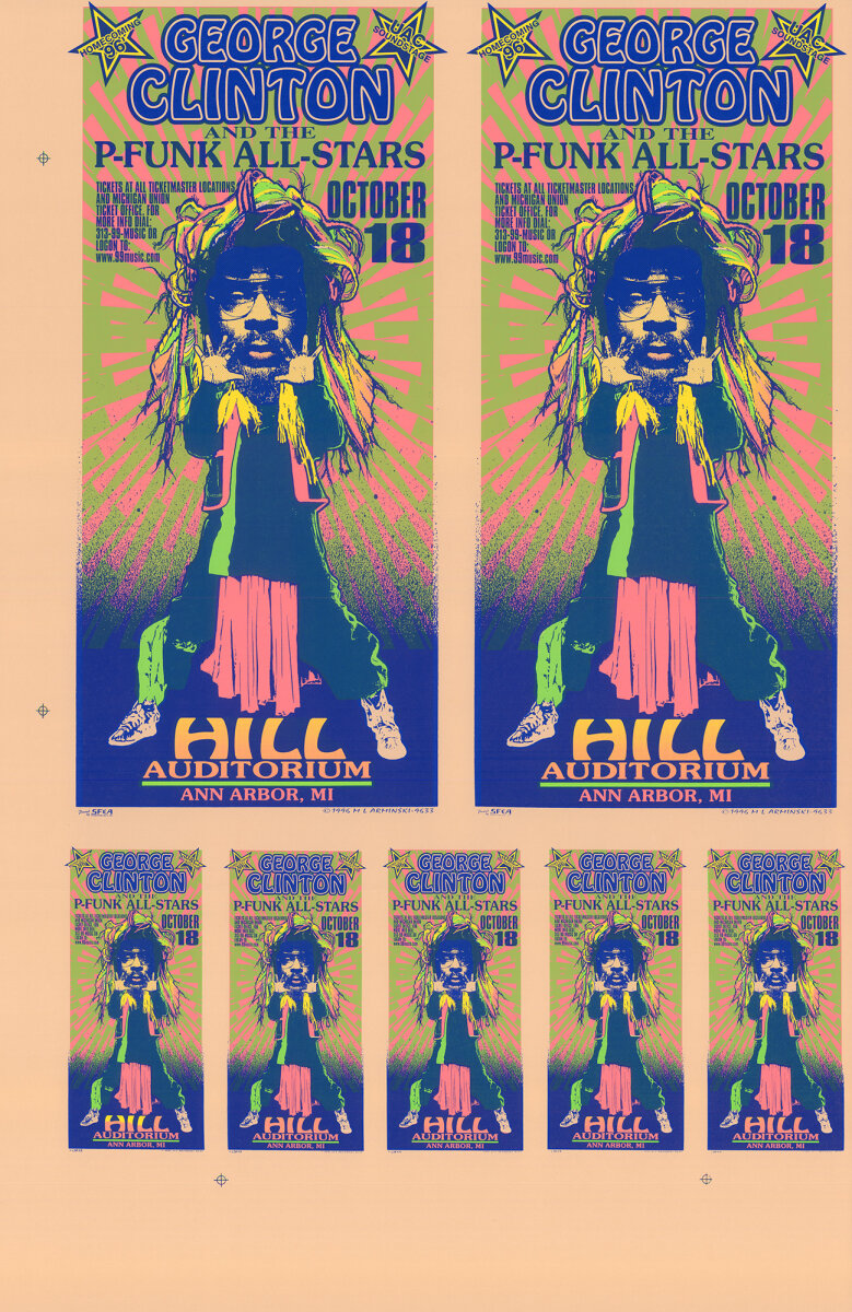 George Clinton & the P-Funk All-Stars Vintage Concert Proof