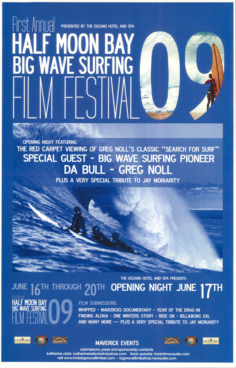 Half Moon Bay Big Wave Surfing Vintage Concert Poster from