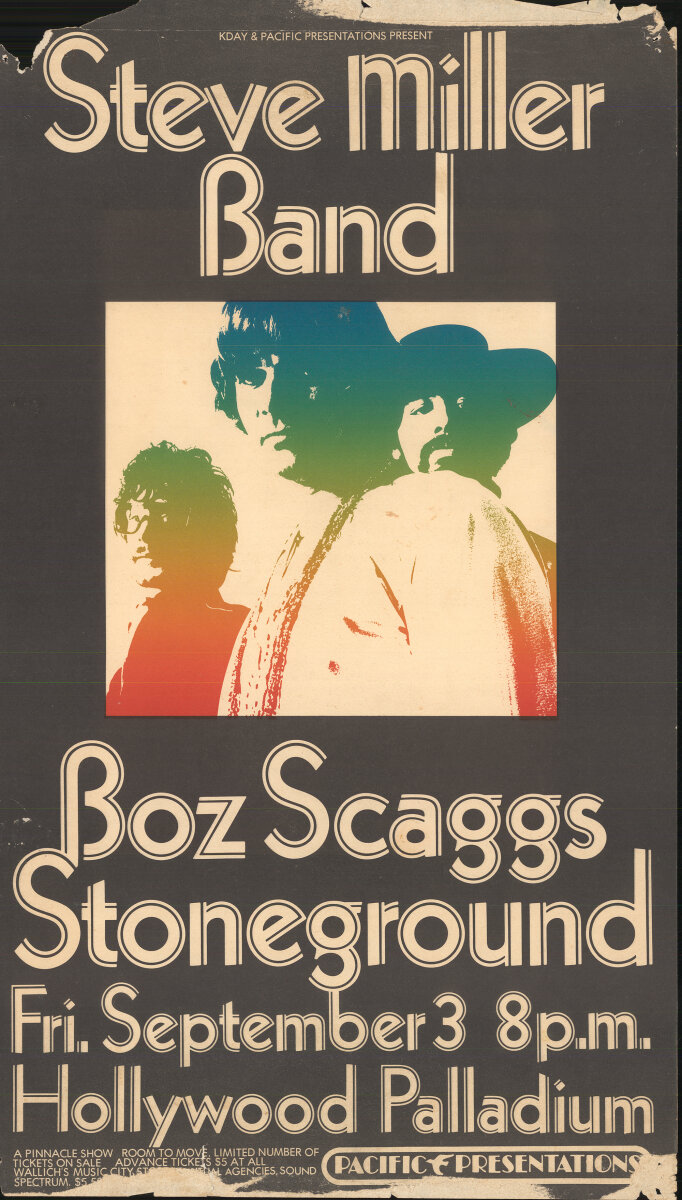 Steve Miller Band Vintage Concert Poster from Hollywood Palladium