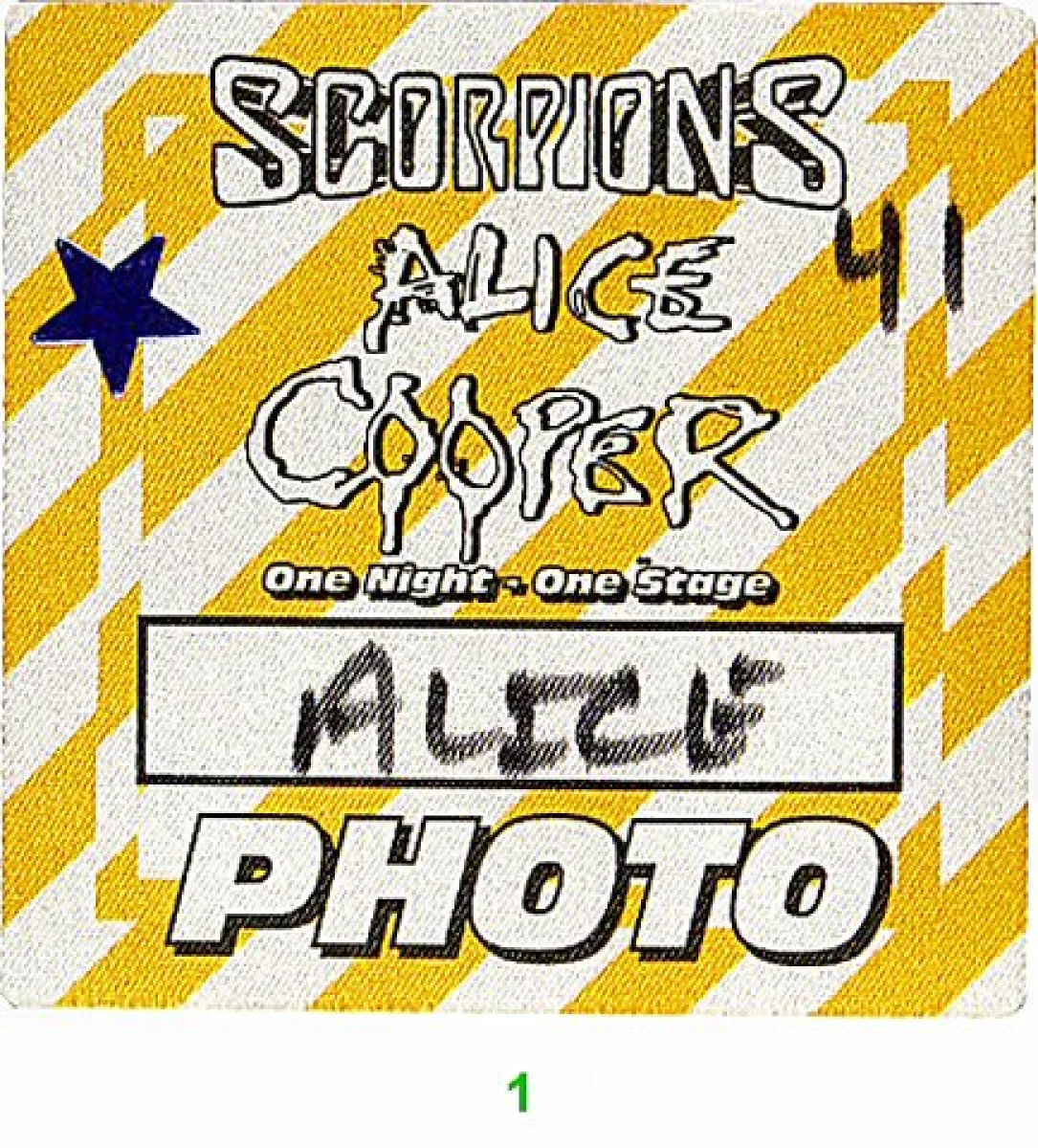 Scorpions Backstage Pass From Jones Beach Aug 2 1996 At Wolfgang S
