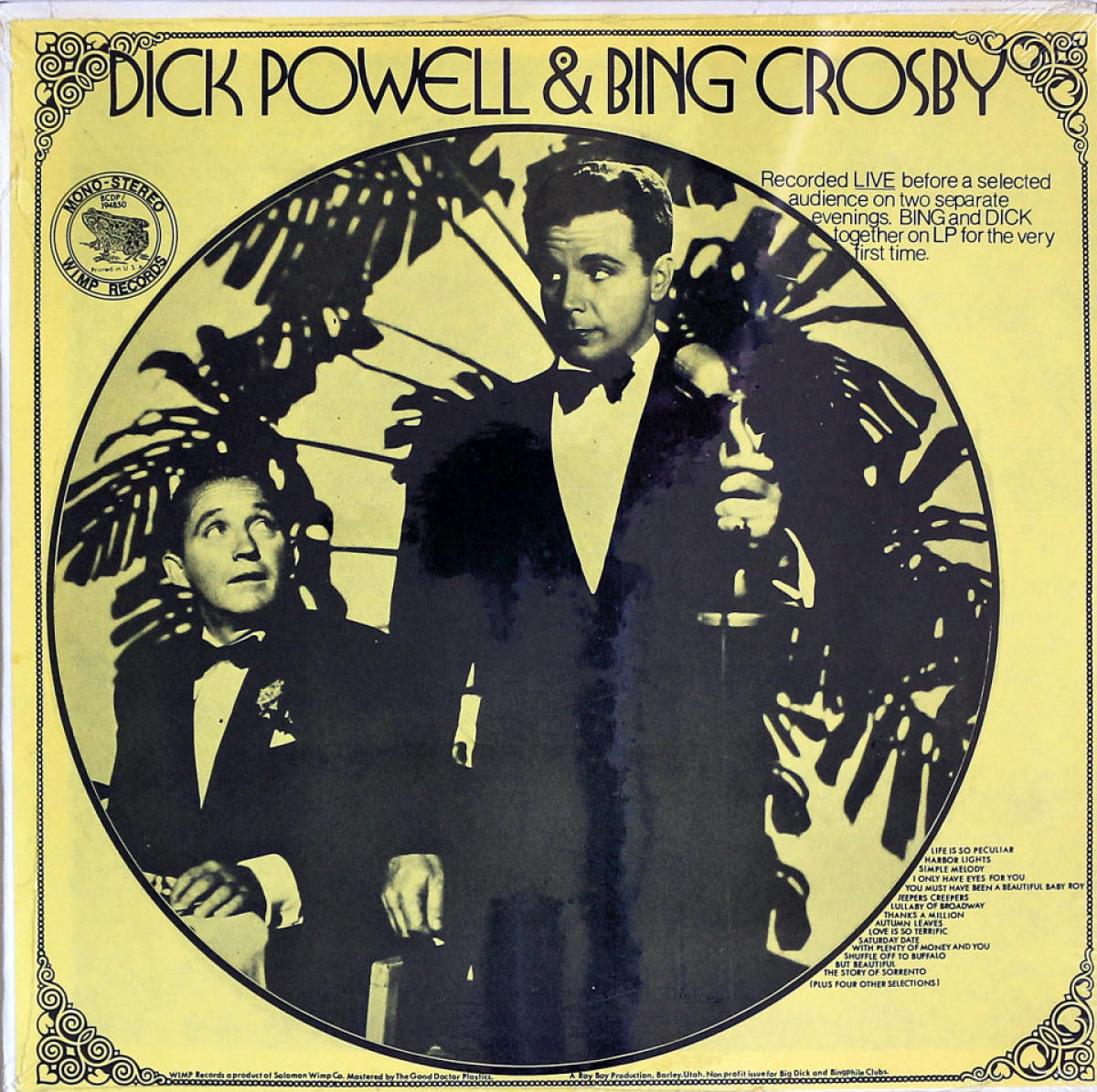 Dick Powell & Bing Crosby Vinyl 12" at Wolfgang's