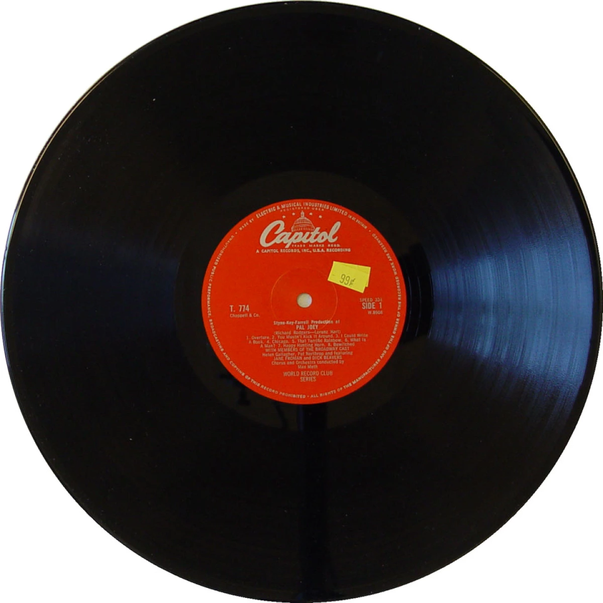 Pal Joey Original Broadway Cast Vinyl 12 At Wolfgang S