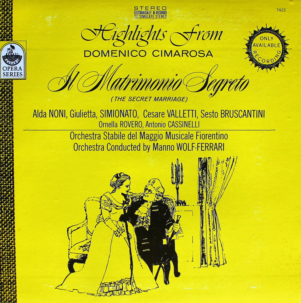 Il Matrimonio Segreto (The Secret Marriage) Vinyl 12&quot;, 1971 at Wolfgang's