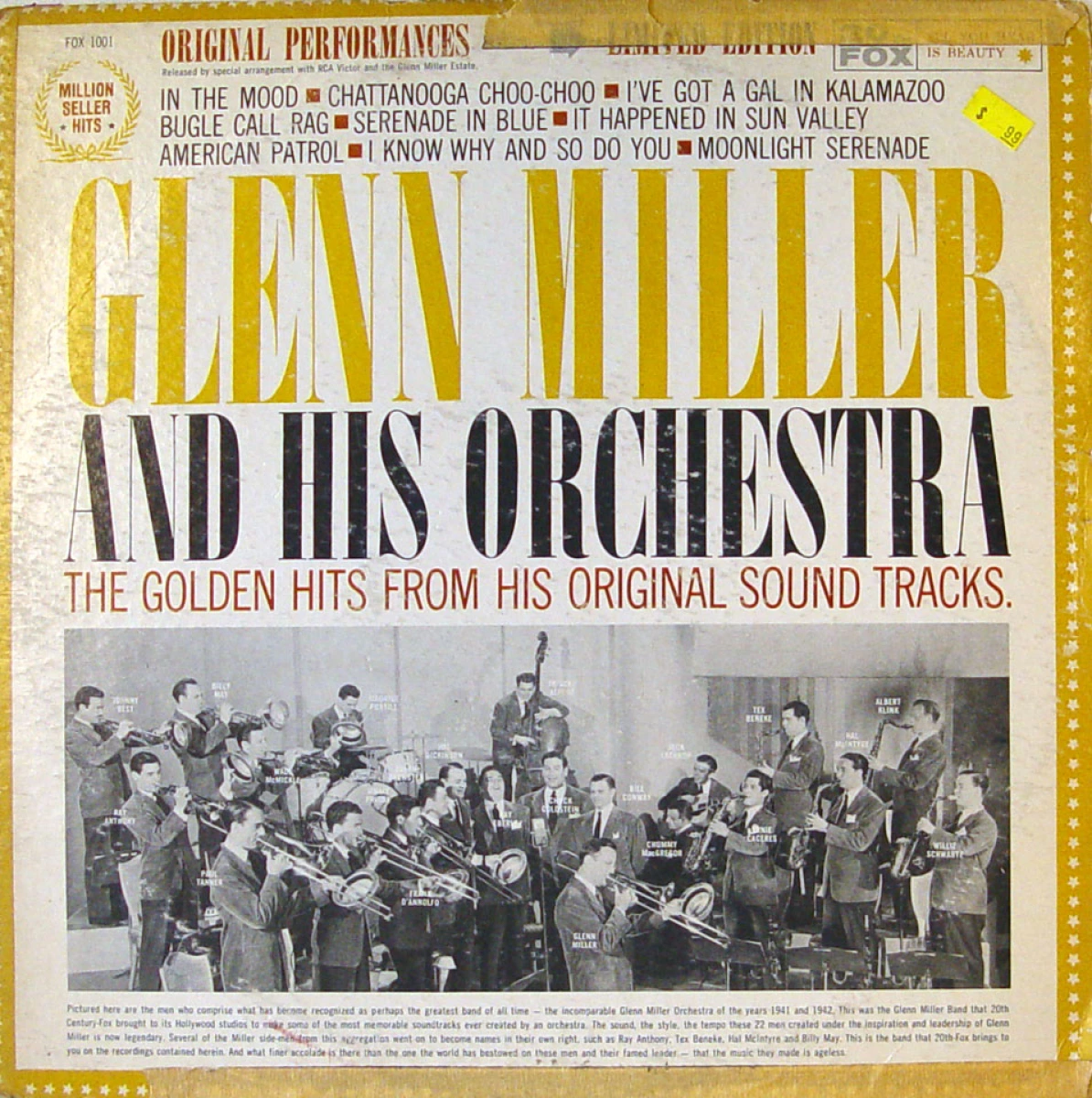 Afdeling velgørenhed Talje Glenn Miller and His Orchestra Vinyl 12" at Wolfgang's