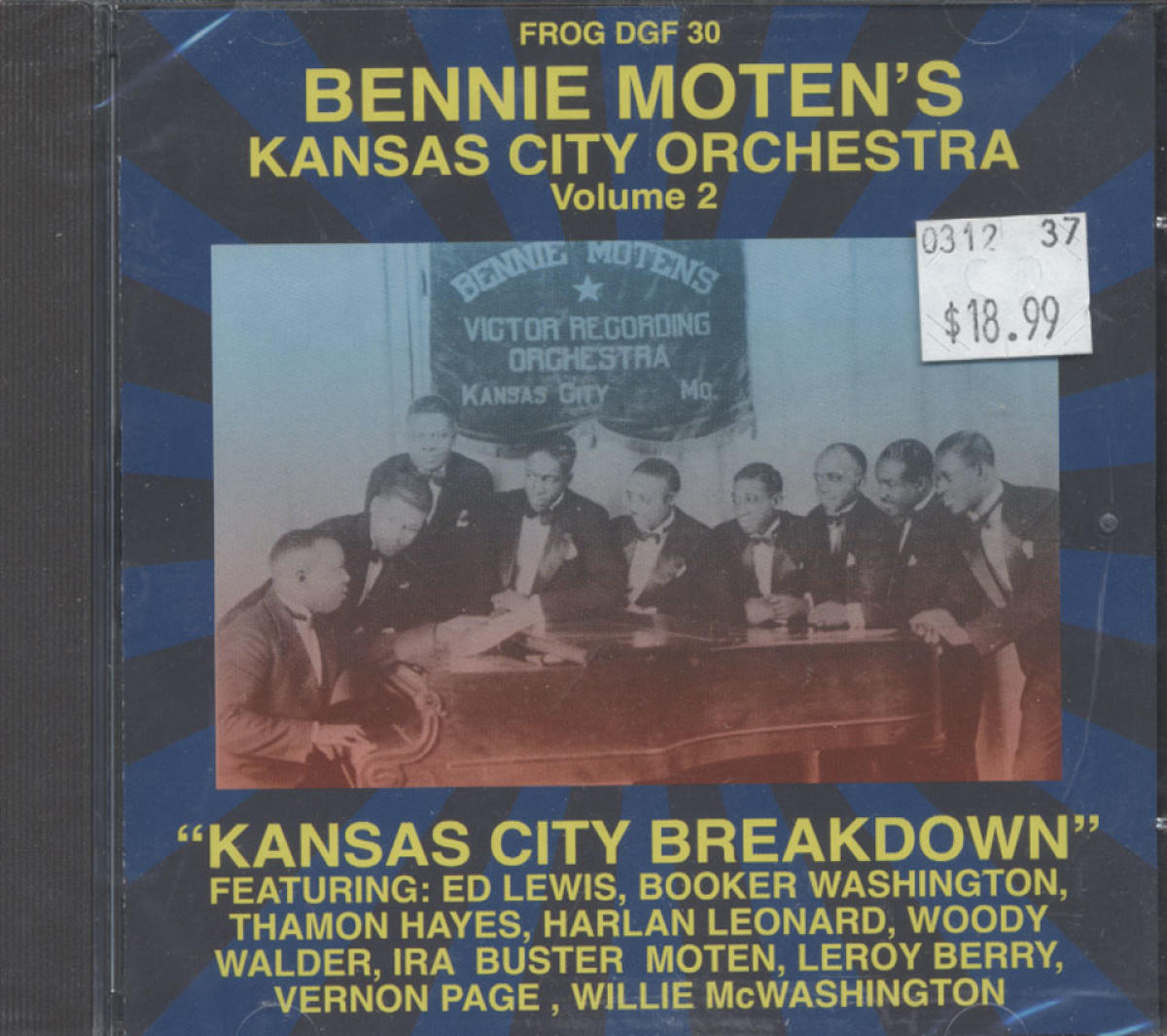 Bennie Moten's Kansas City Orchestra CD, 1999 at Wolfgang's