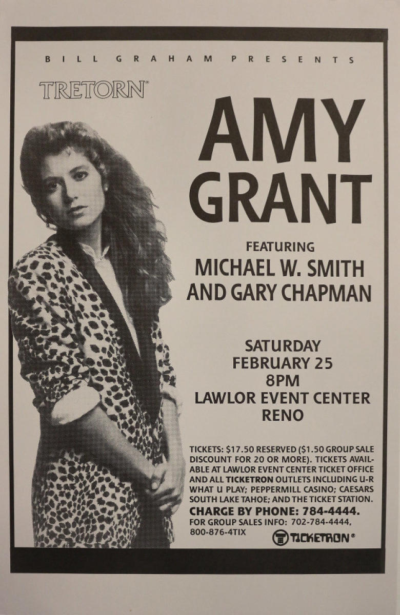 Amy Grant Vintage Concert Poster from Lawlor Events Center, Feb 25