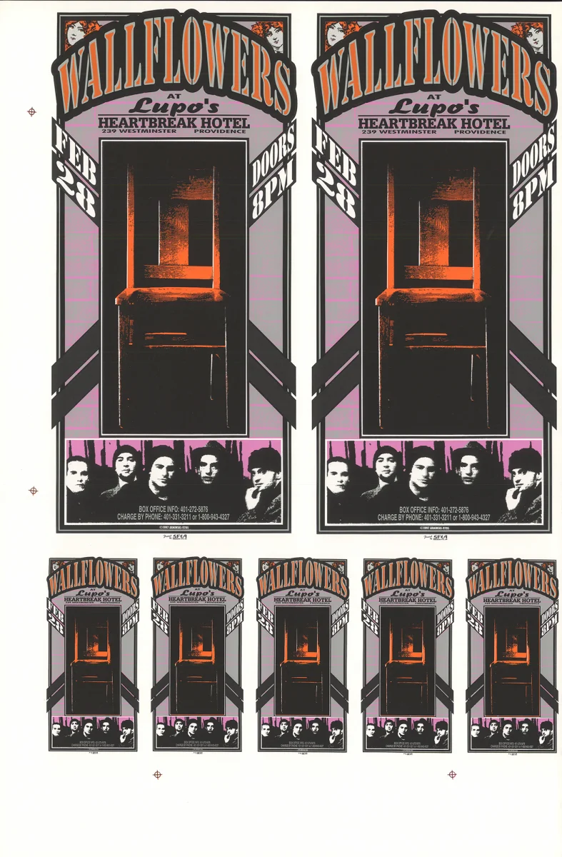 The Wallflowers Vintage Concert Proof from Lupo's Heartbreak Hotel, Feb