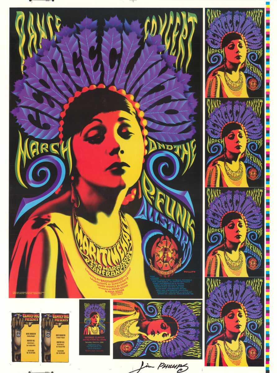 George Clinton & the P-Funk All-Stars Vintage Concert Proof from