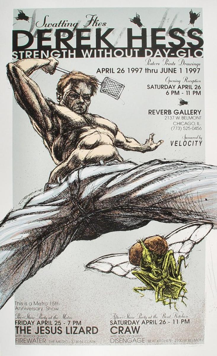 The Jesus Lizard Vintage Concert Poster from Metro Chicago, Apr 25
