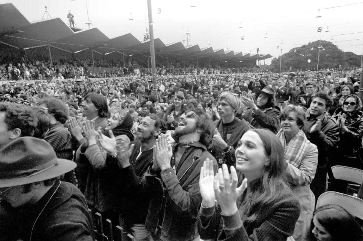 Crowd Vintage Concert Fine Art Print From Monterey Fairgrounds, Jun 16 ...