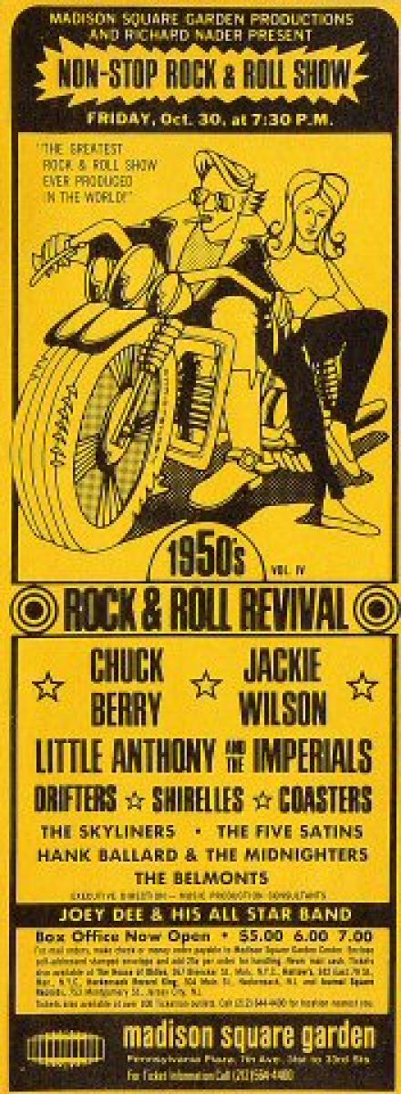 ミュージシャン F-BLOOD 20th POP'N'ROLL TOUR 2017 Chuck Berry Vintage Concert Handbill from Madison Square