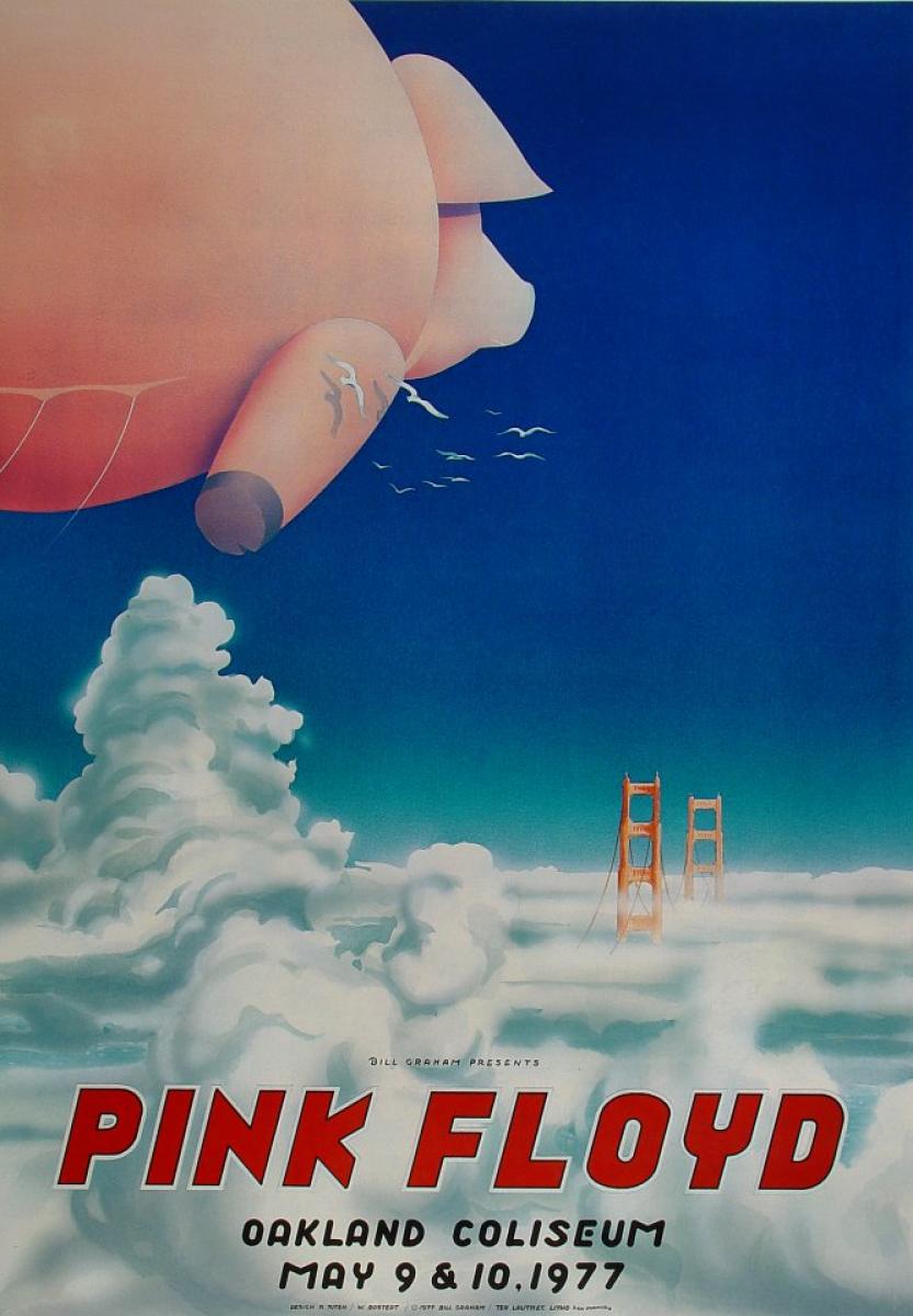 Pink Floyd Vintage Concert Poster From Oakland Coliseum Arena May At Wolfgang S