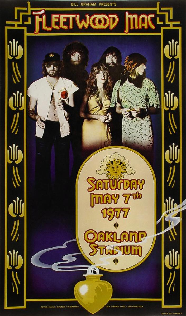 Fleetwood Mac Vintage Concert Poster from Oakland Coliseum ...
