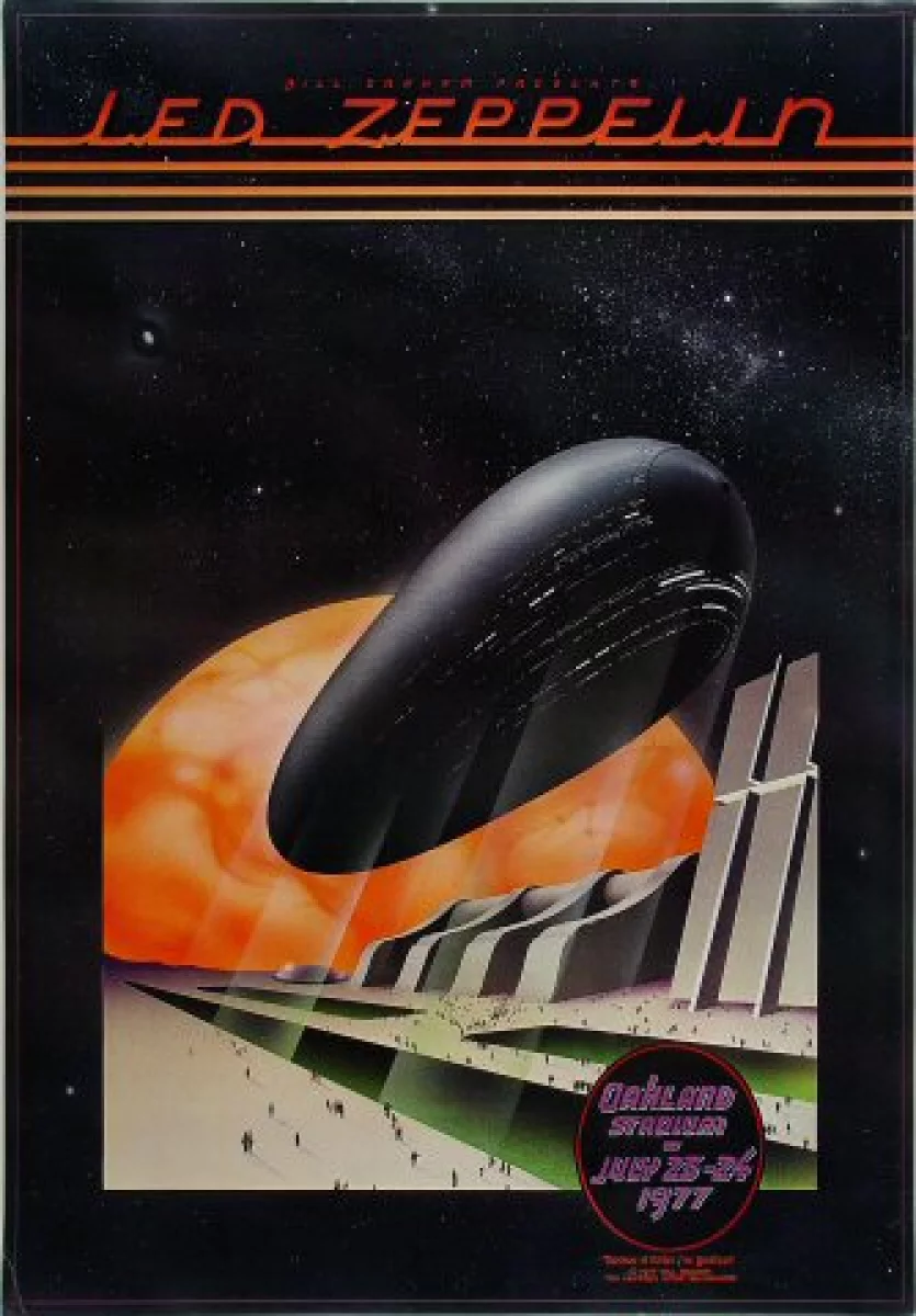 Verwonderlijk Led Zeppelin Vintage Concert Poster from Oakland Coliseum PK-27