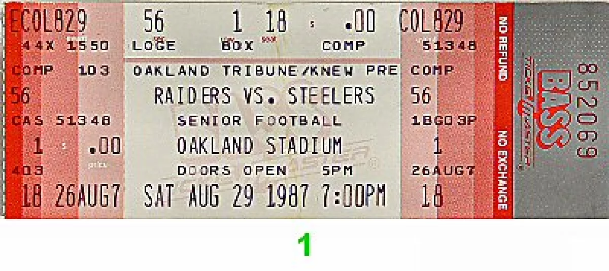 raider steelers tickets