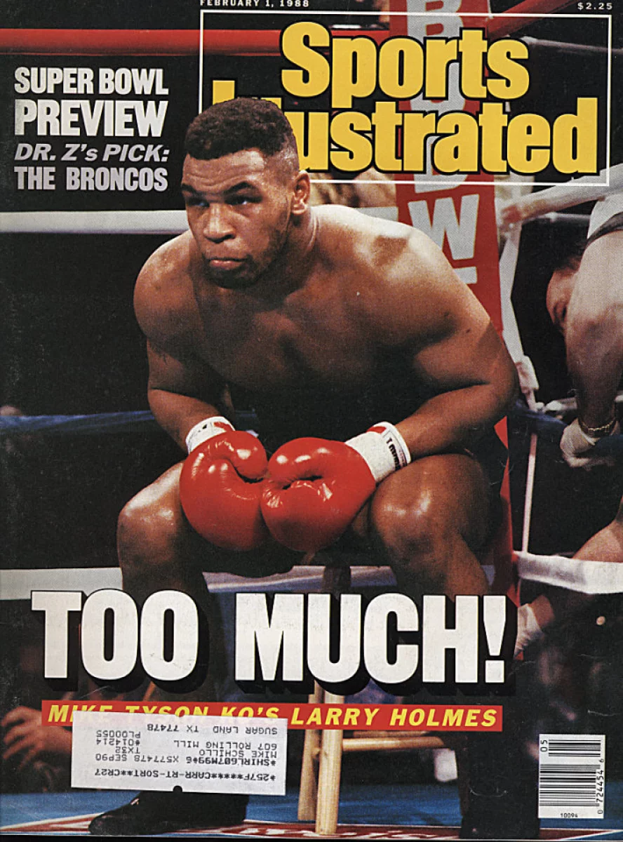 1988 Mike Tyson Boxing Sports Illustrated NO LABEL February 1 