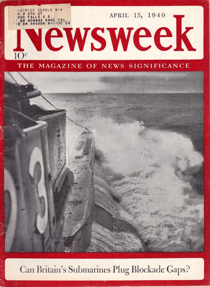 Newsweek | April 15, 1940 at Wolfgang's