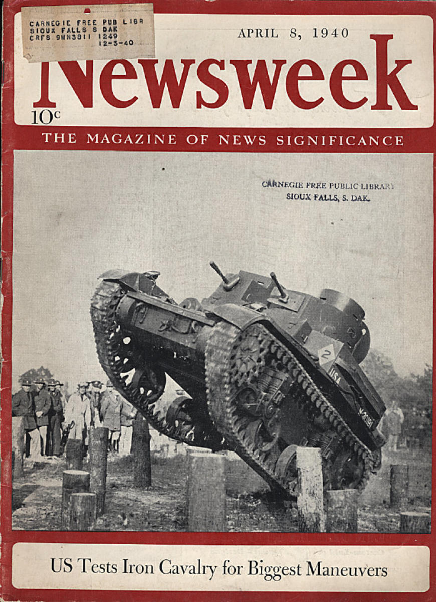 Newsweek | April 8, 1940 at Wolfgang's