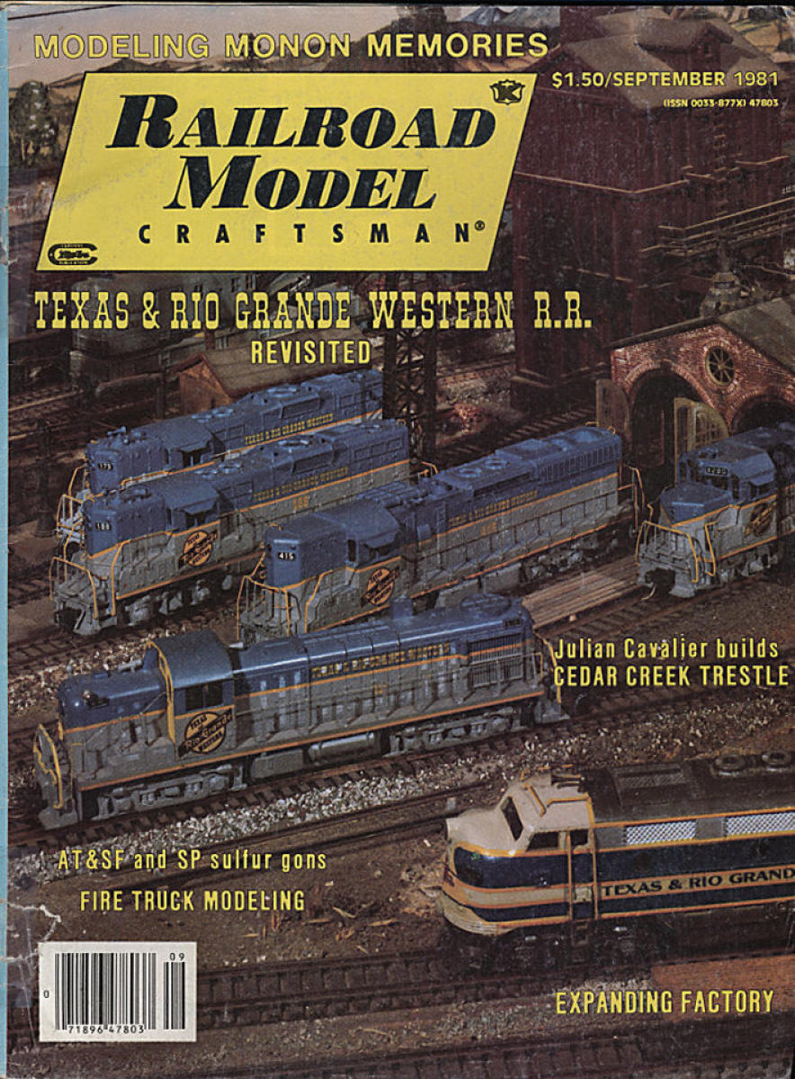 Railroad Model Craftsman September 1981 at Wolfgang's