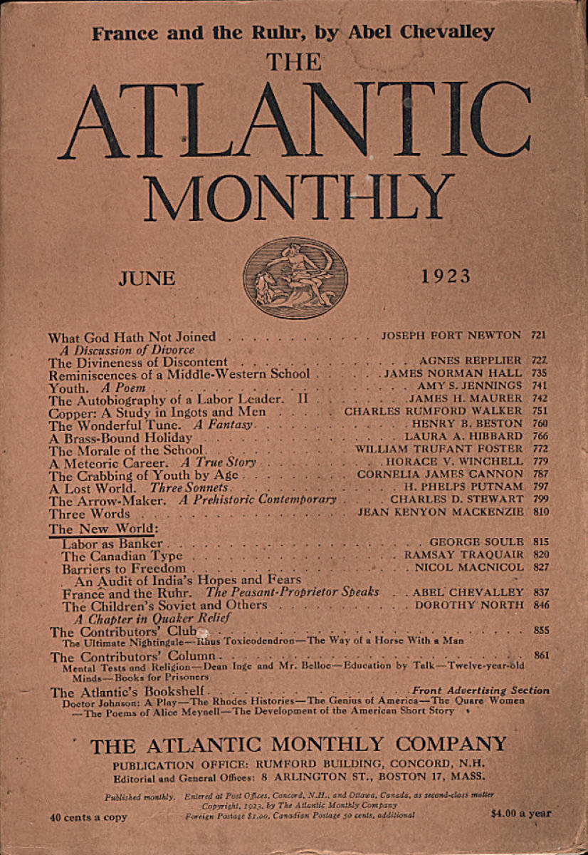 The Atlantic June 1923 at Wolfgang's