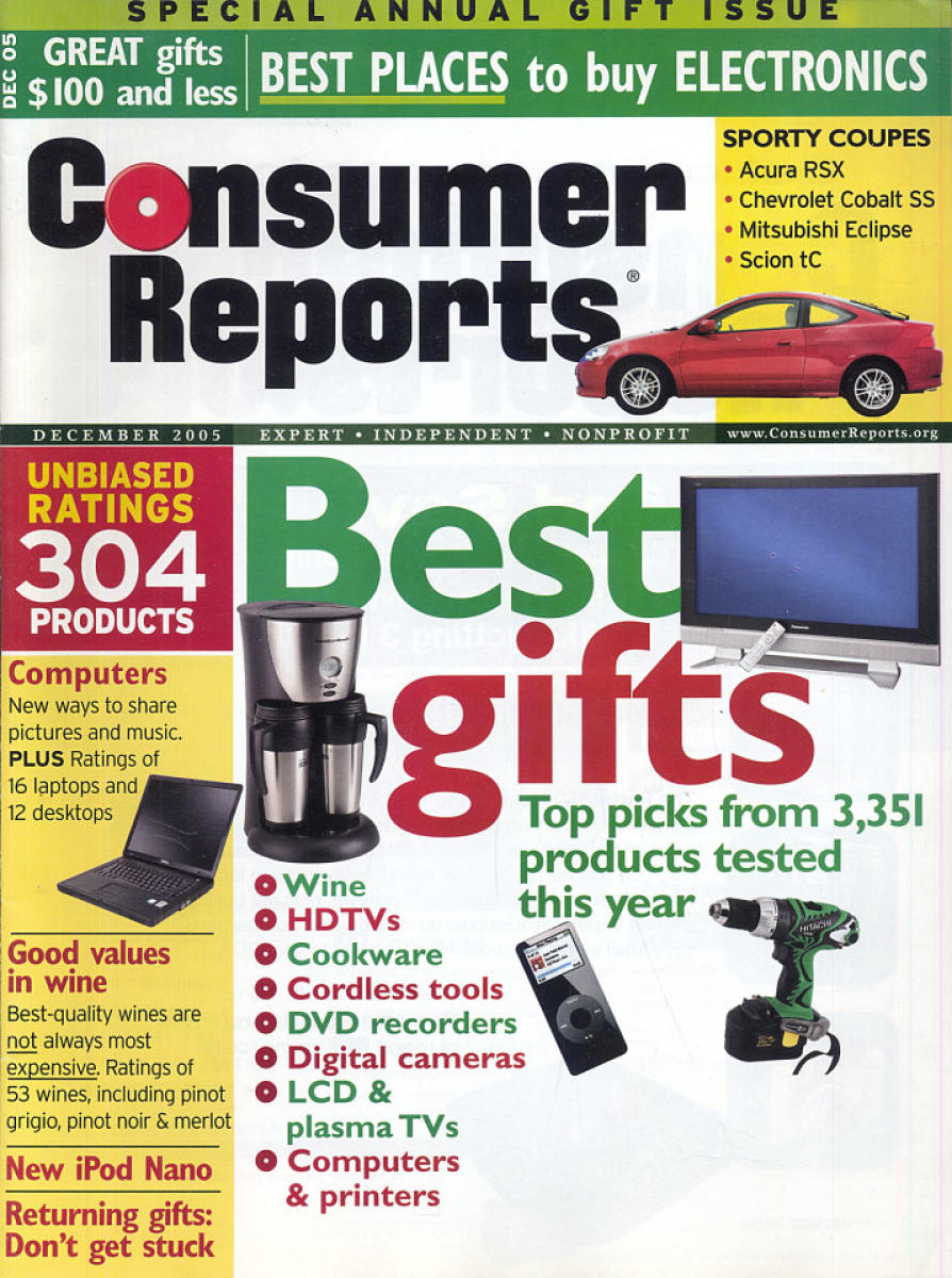 Consumer Reports | December 2005 at Wolfgang's