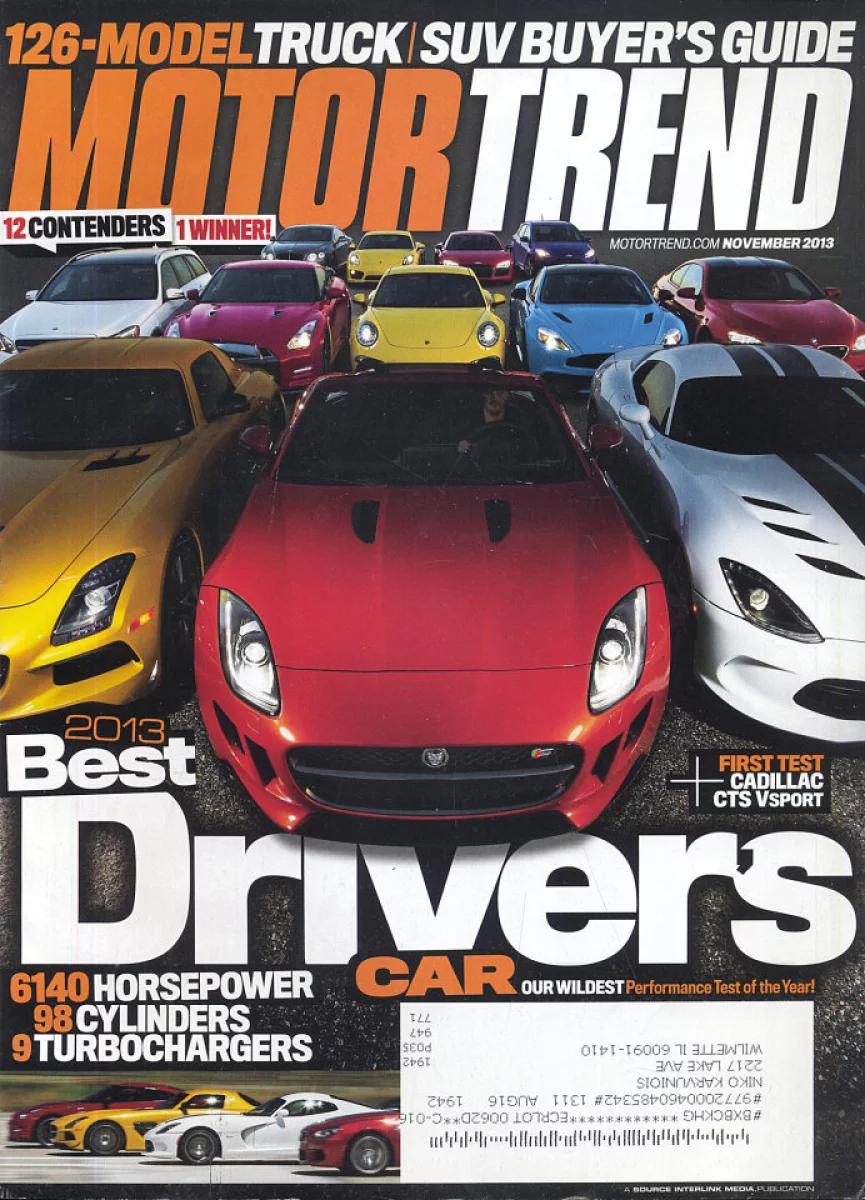 Motor Trend November 2013 at Wolfgang's