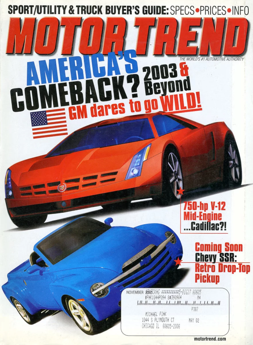 Motor Trend November 2001 at Wolfgang's