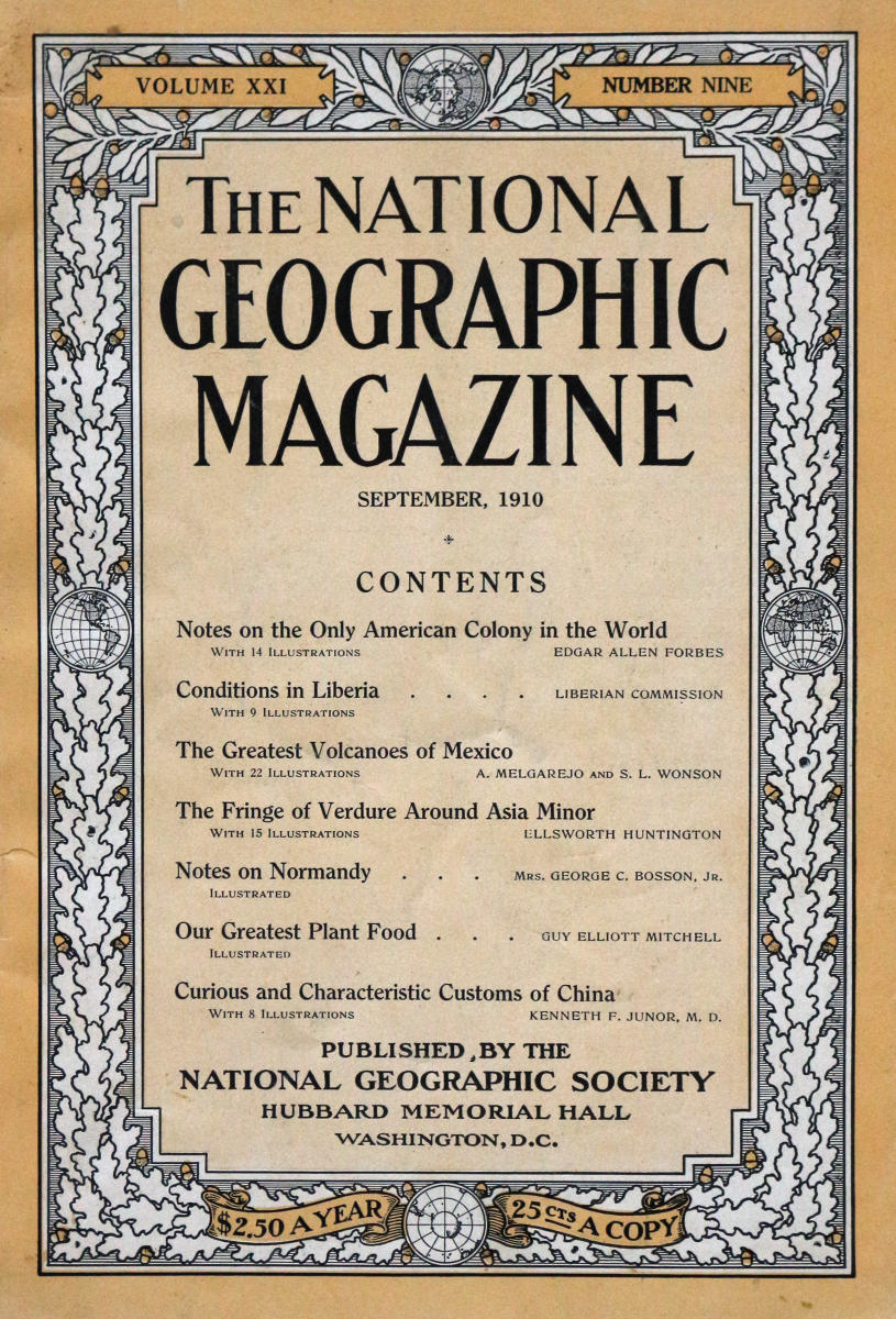 National Geographic September 1910 at Wolfgang's