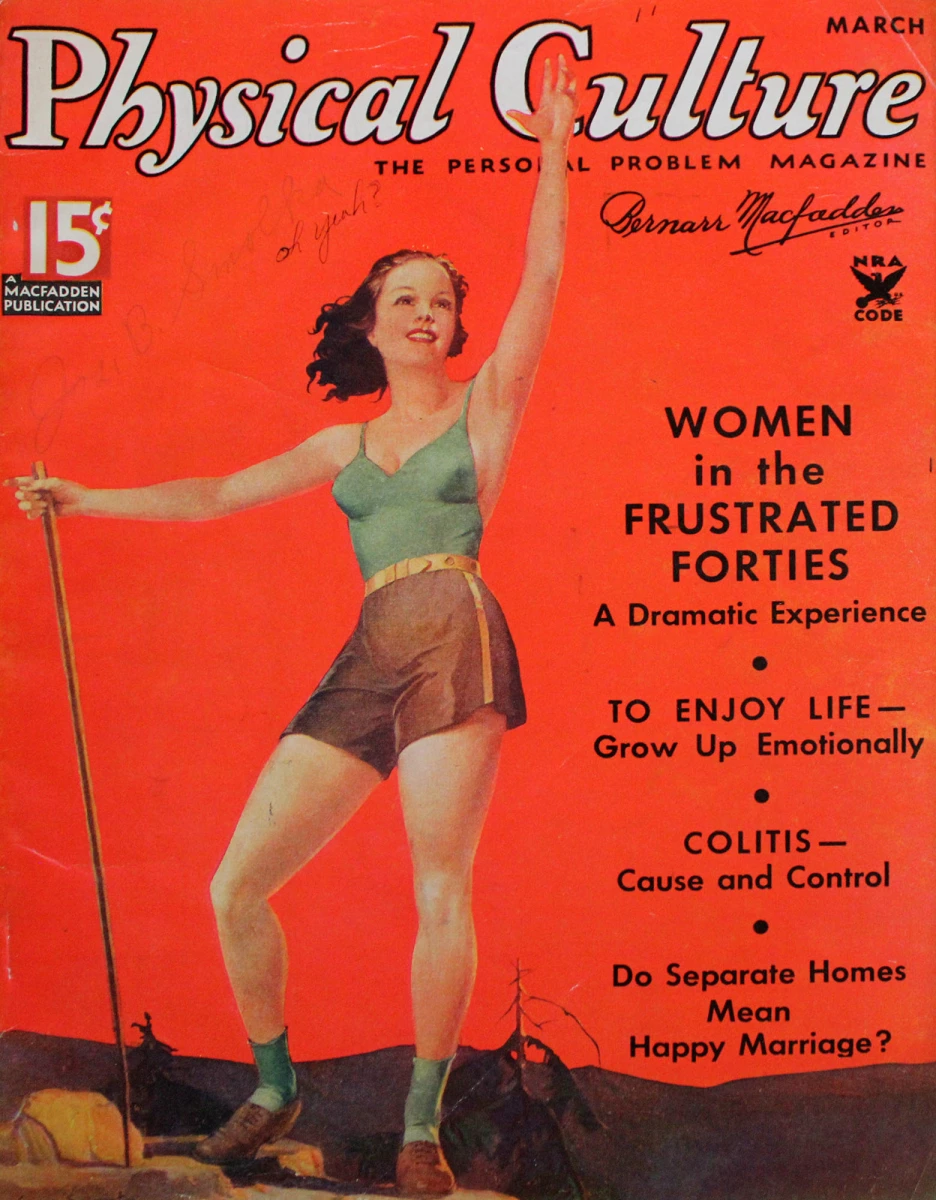 Physical Culture  March 1935 at Wolfgang's