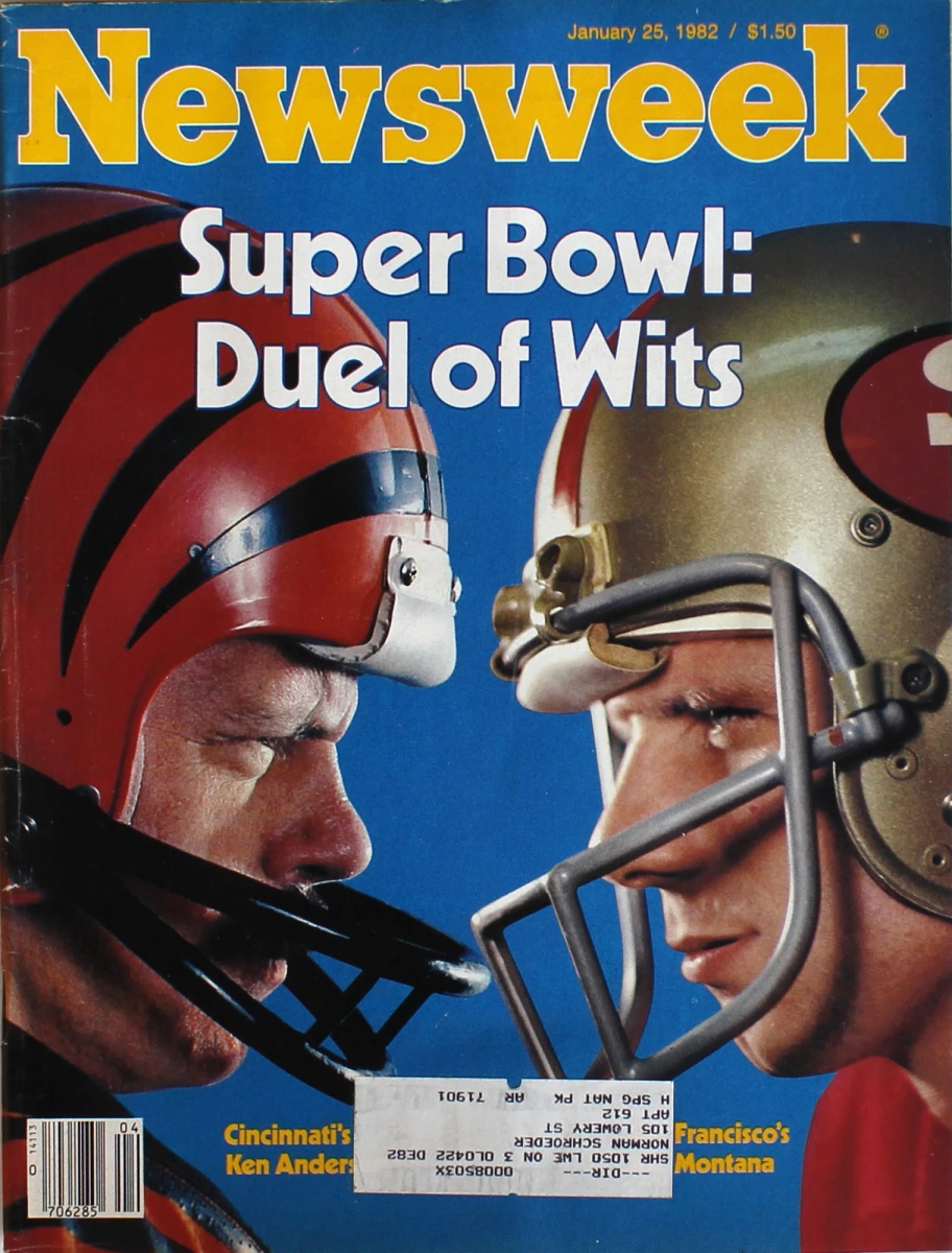 NEWSWEEK MAGAZINE - SUPER BOWL - JANUARY 25, 1982 1/25/82 BENGALS 49ers