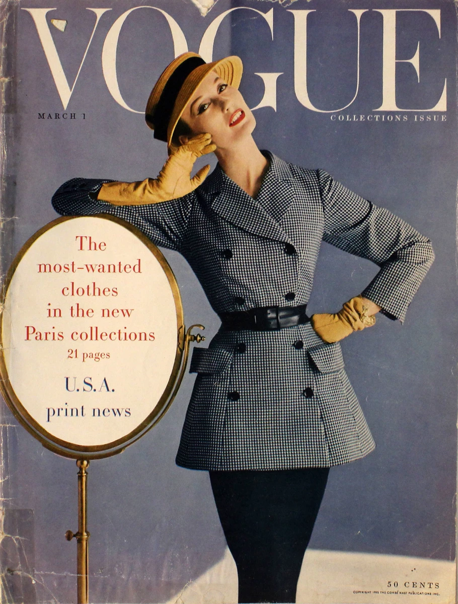 British Vogue Magazine - 1 March 1962 (Vintage Issue) Cover Art Poster –  CitiesWeLove