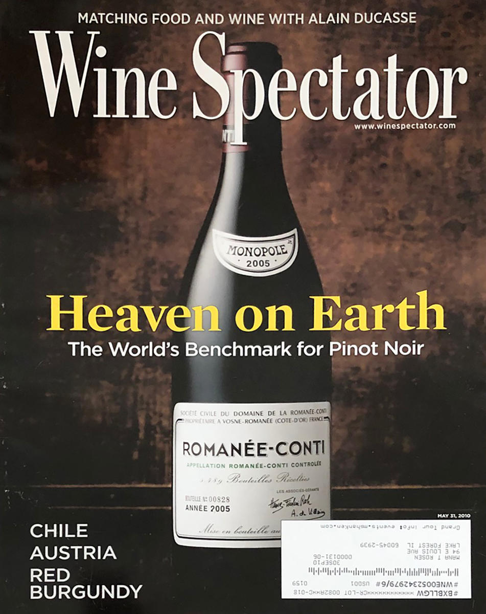 Wine Spectator May 31, 2010 at Wolfgang's