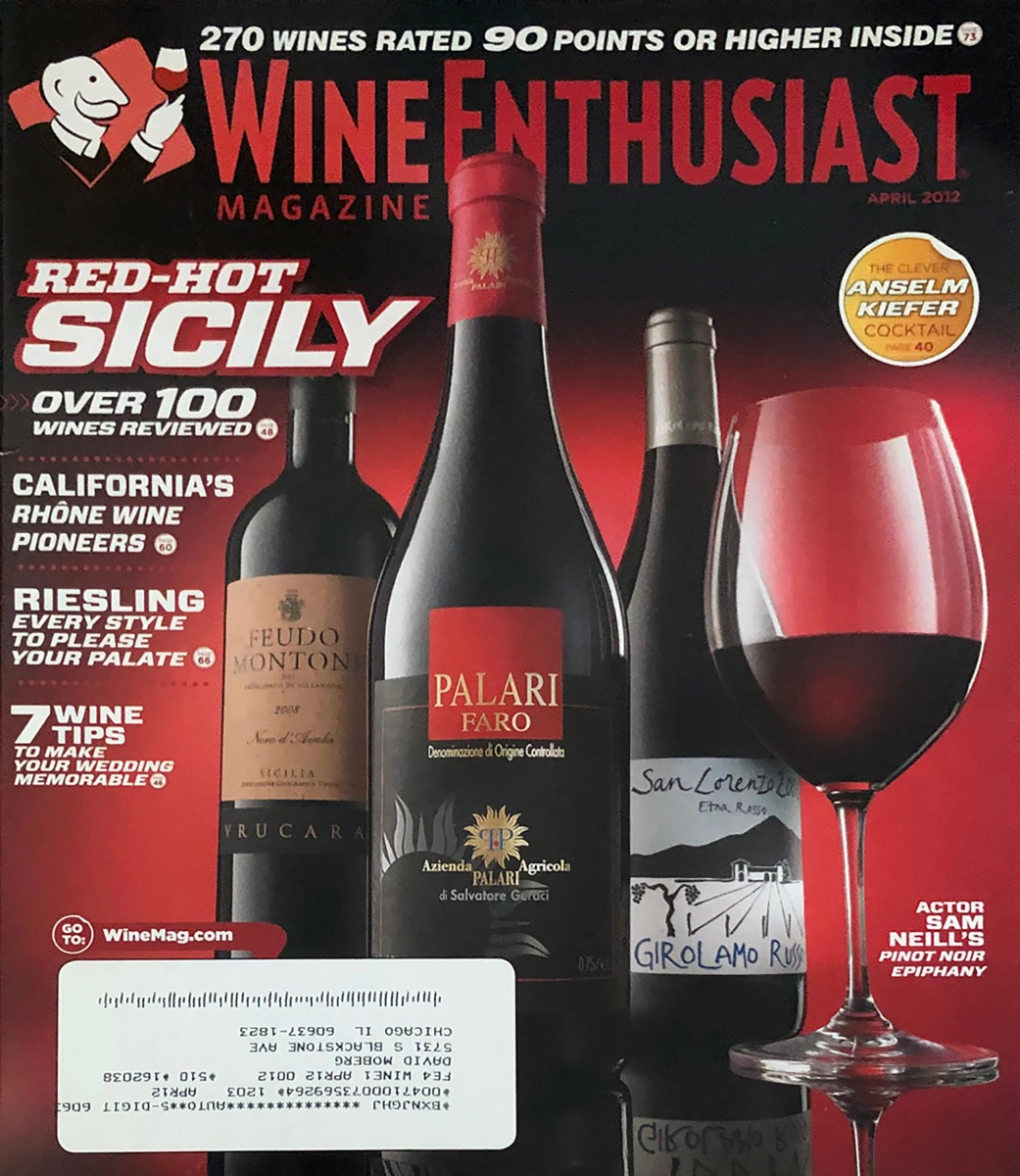 Wine Enthusiast April 2012 at Wolfgang's