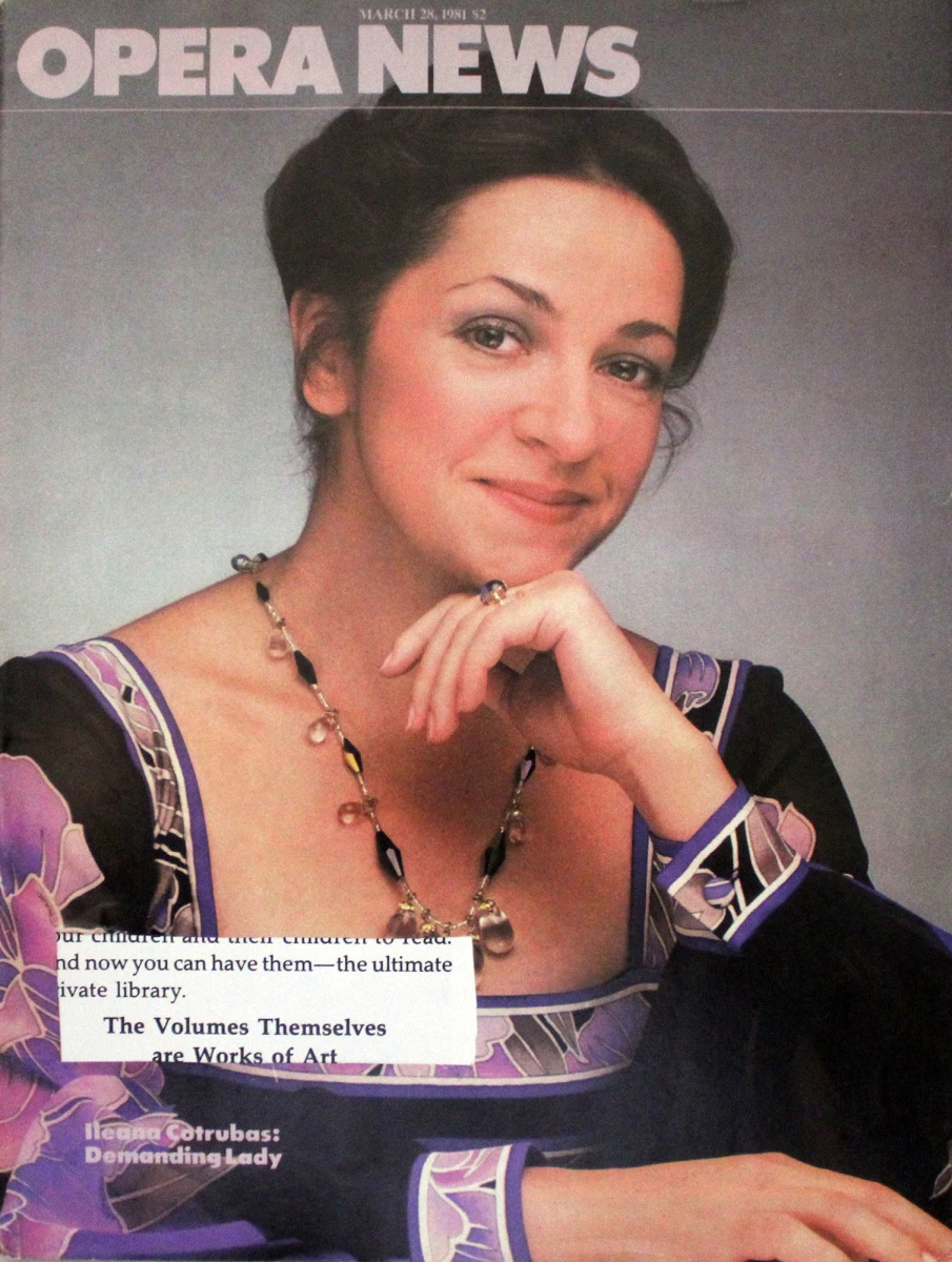 Opera News March 25, 1981 at Wolfgang's