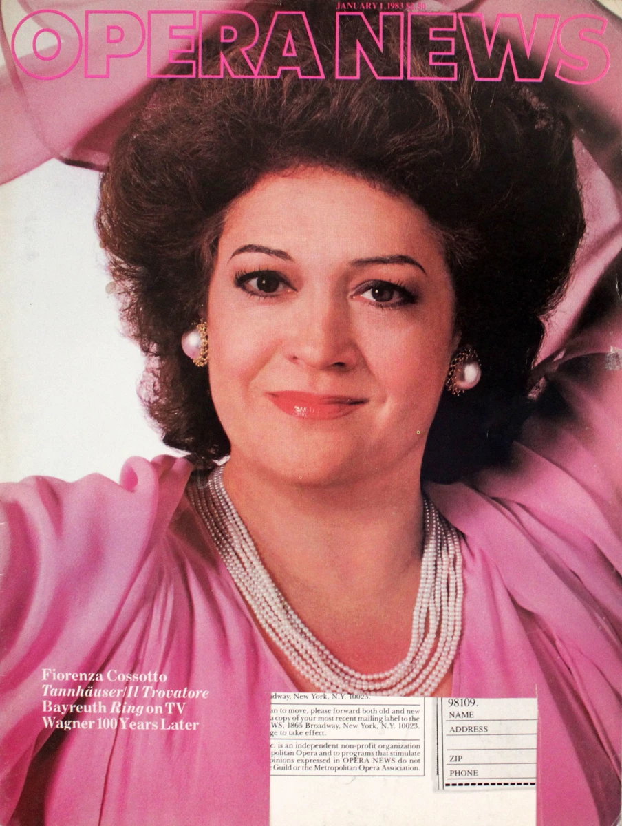 Opera News January 1983 at Wolfgang's