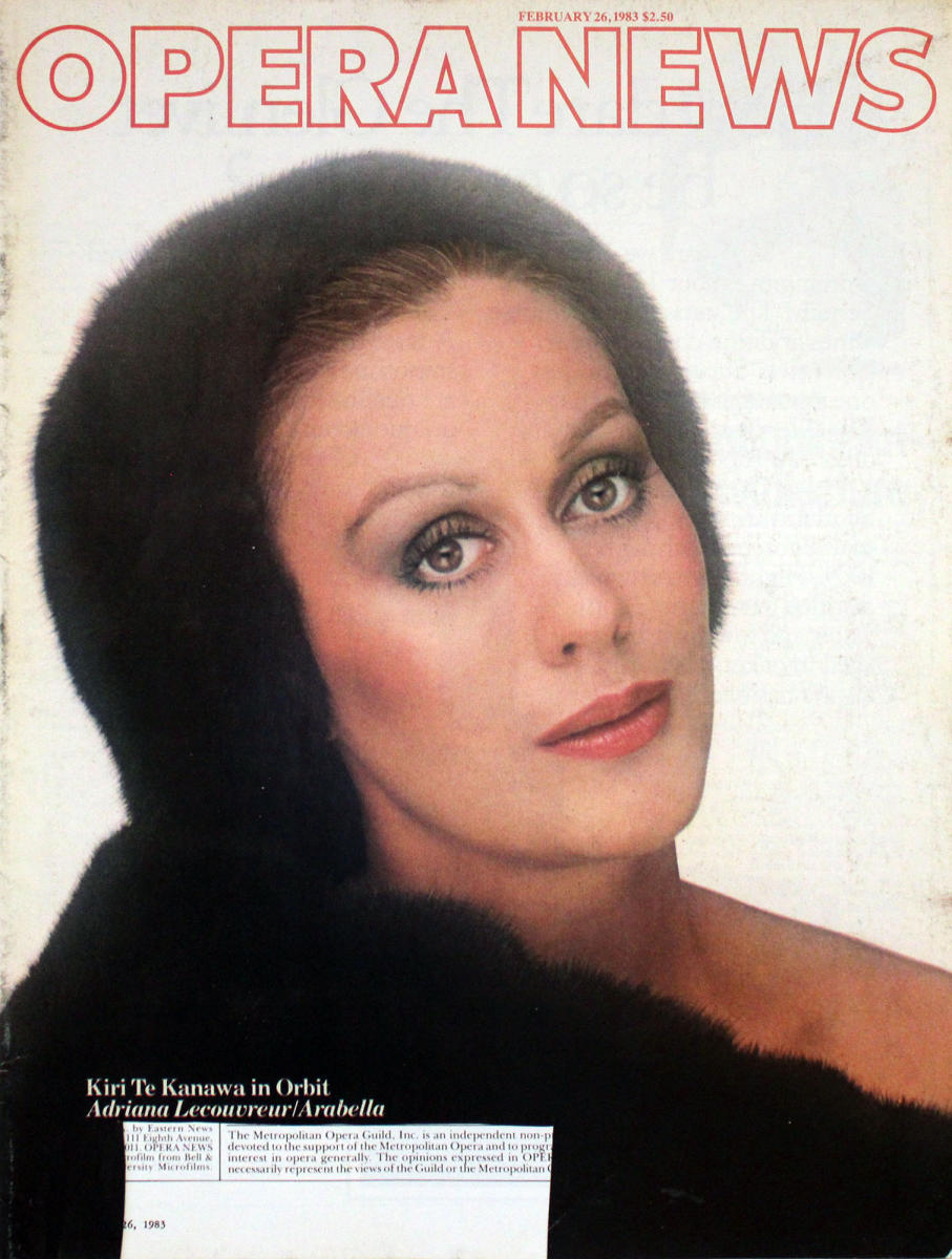 Opera News February 26, 1983 at Wolfgang's