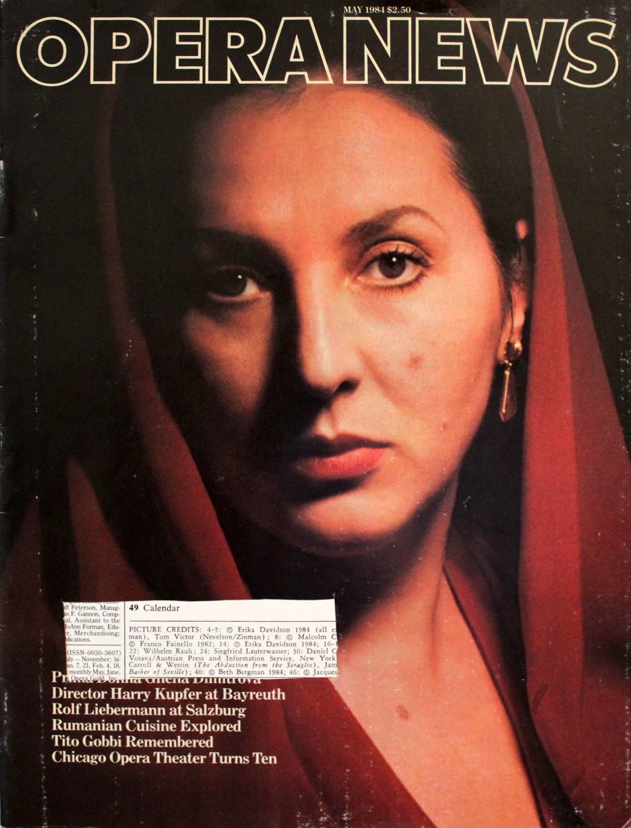 Opera News May 1984 at Wolfgang's