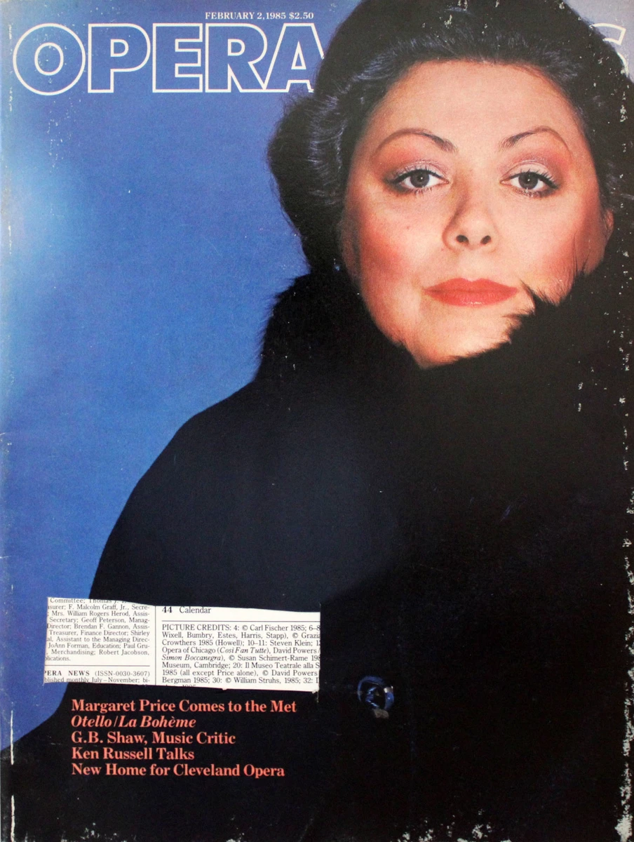 Opera News February 2, 1985 at Wolfgang's