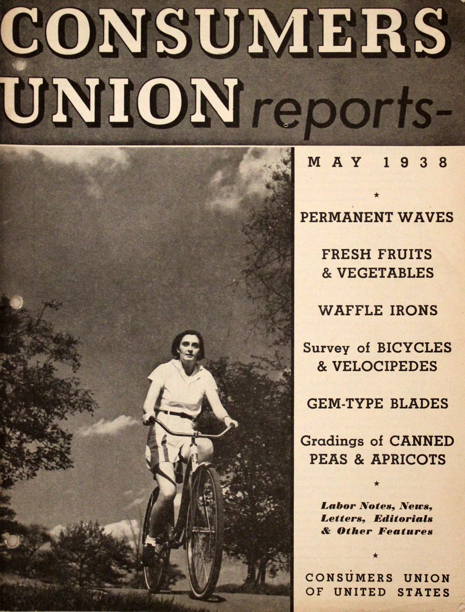 Consumer Reports May 1938 at Wolfgang s