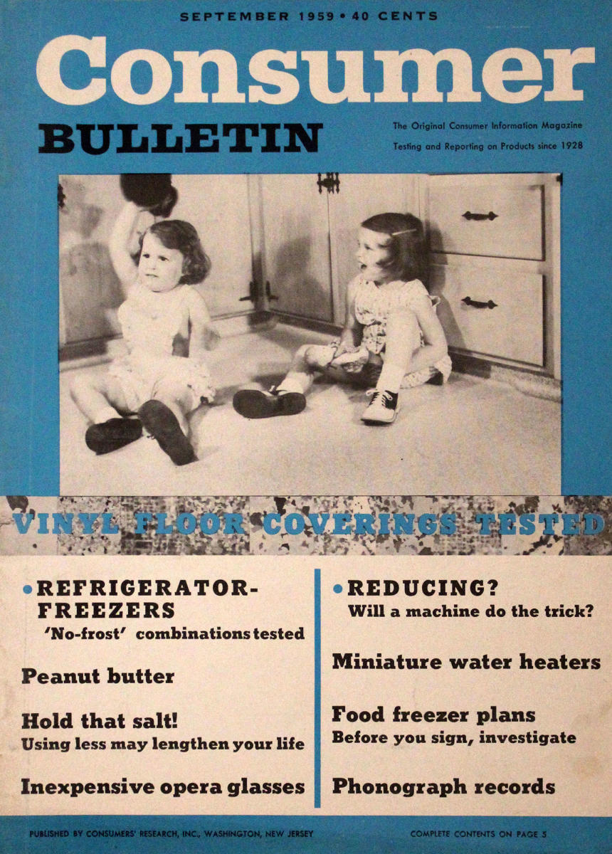 Consumer Reports September 1959 at Wolfgang's