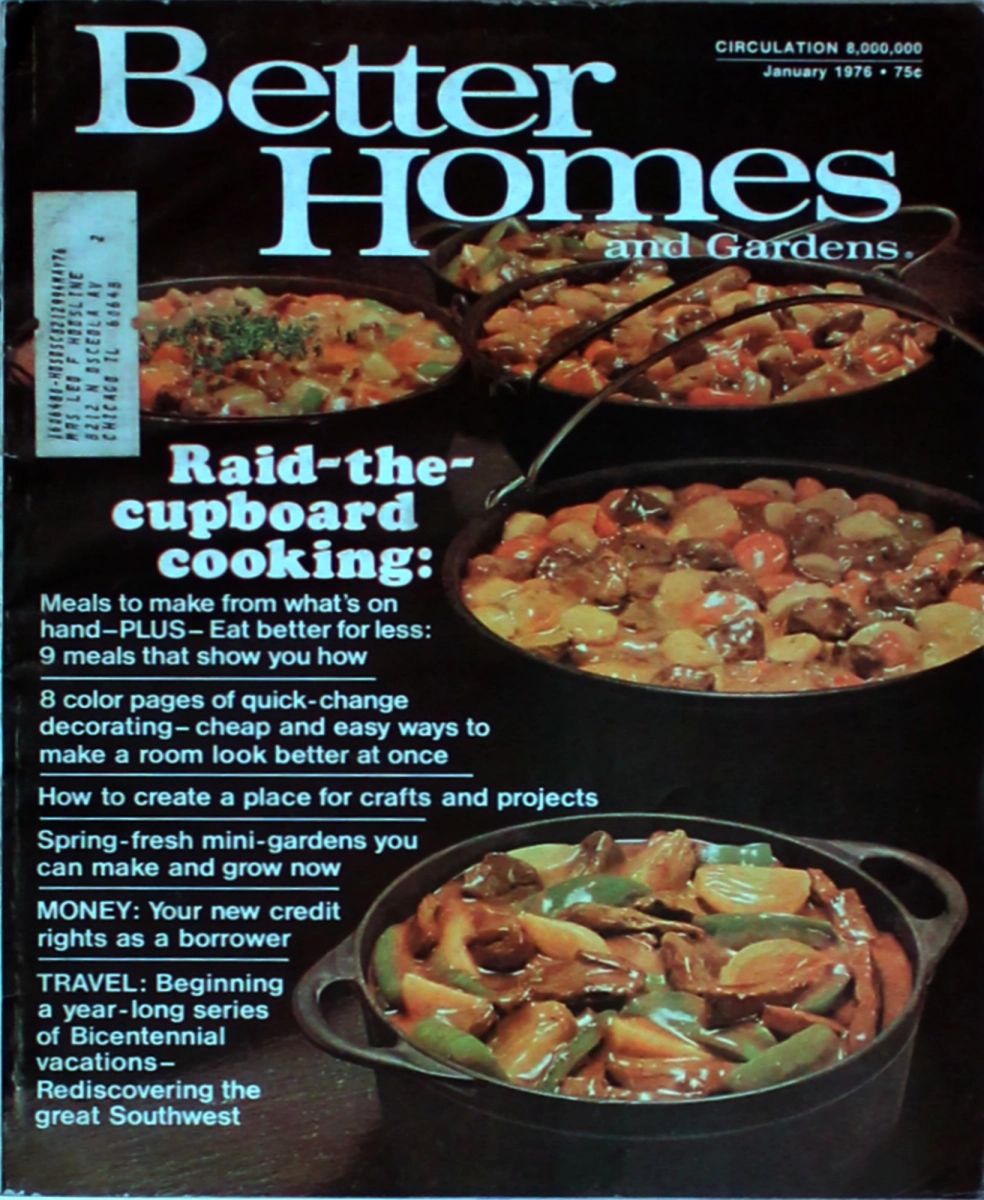 Better Homes And Gardens | January 1976 at Wolfgang's