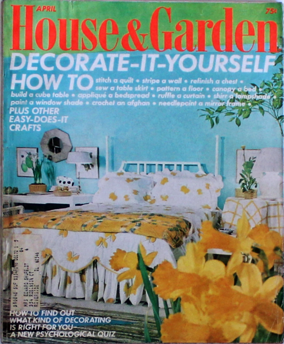 House & Garden April 1972 at Wolfgang's