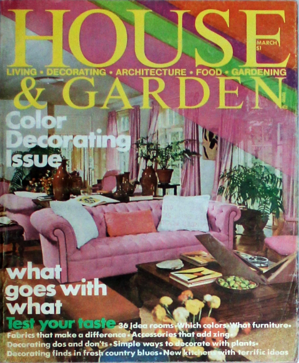 House & Garden March 1976 at Wolfgang's