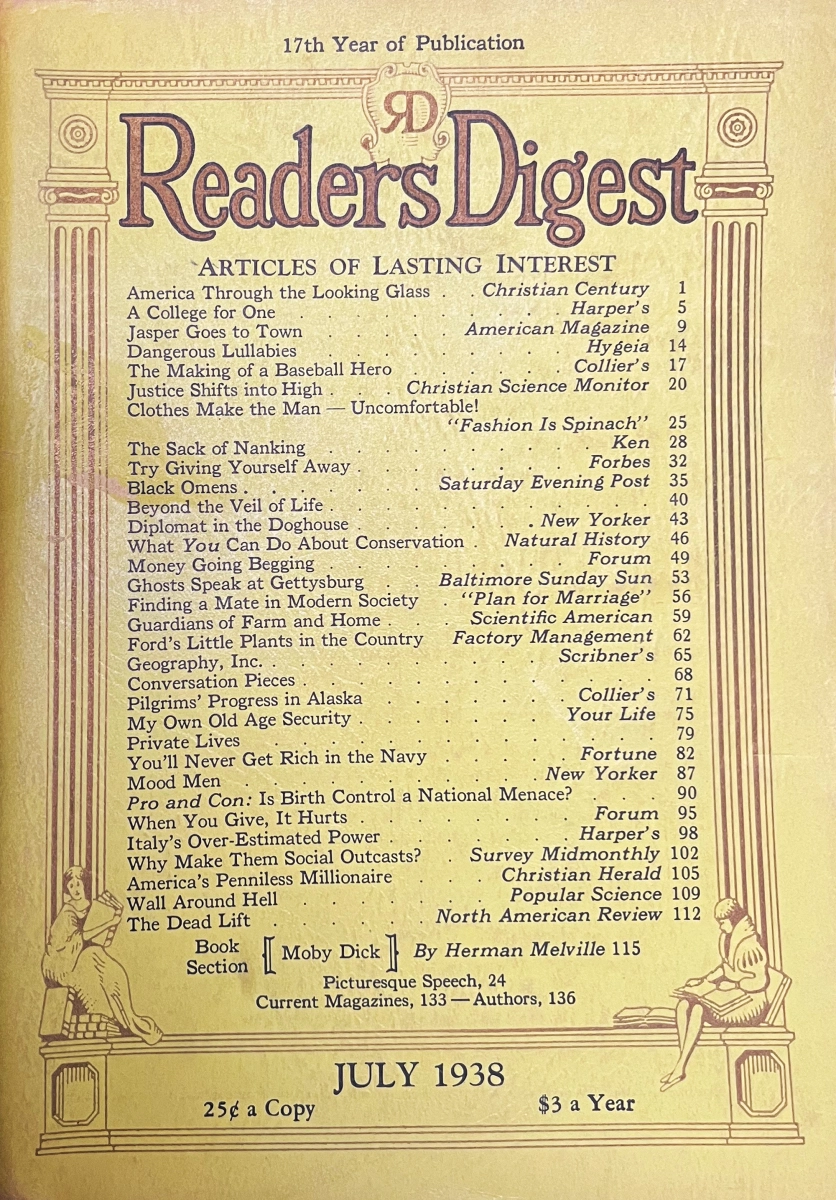 Readers Digest July 1938 At Wolfgangs