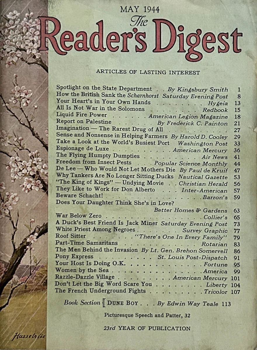 Readers Digest May 1944 At Wolfgangs