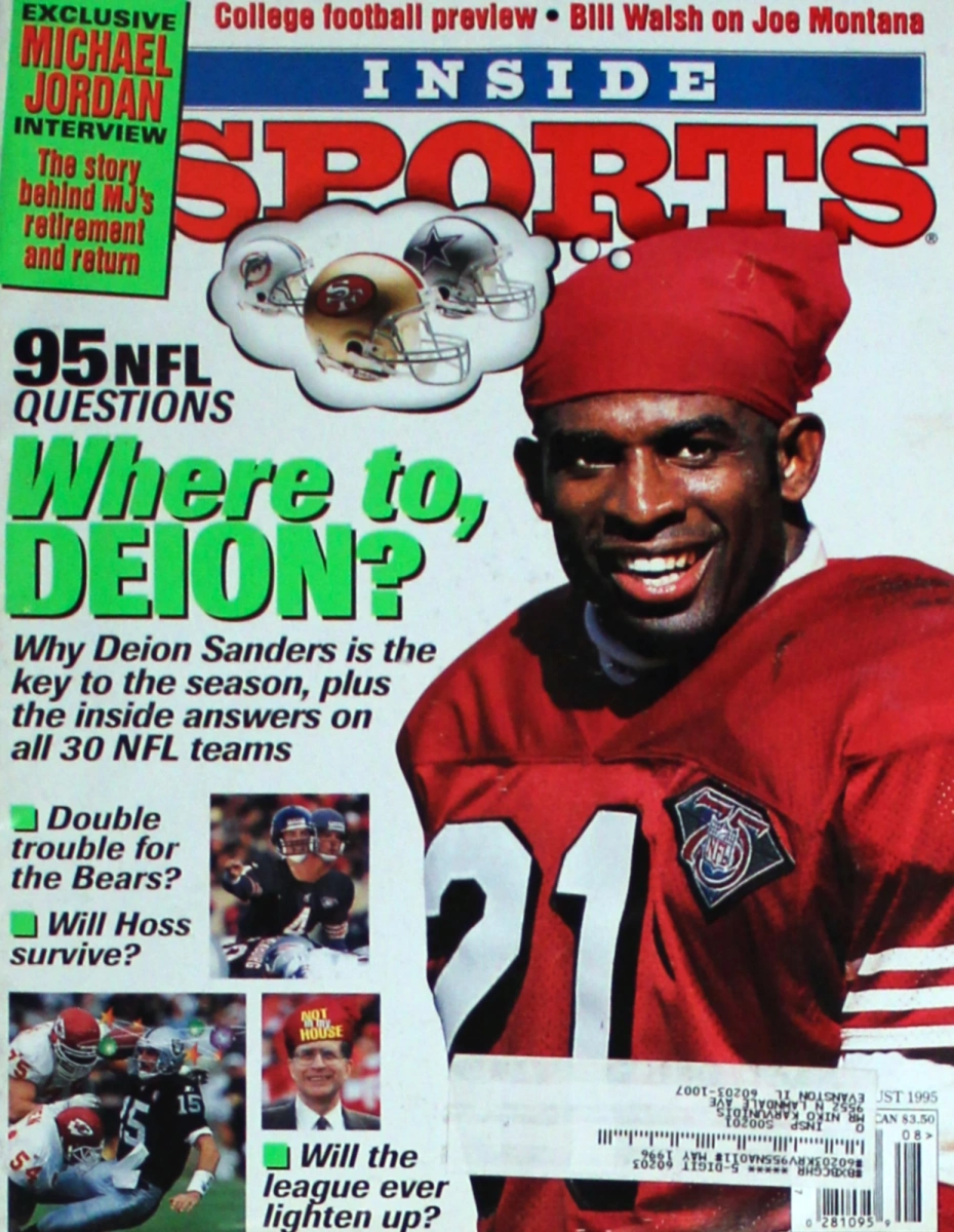 Prime Time Live Atlantas Neon Deion Sanders Sports Illustrated Cover Framed  Print