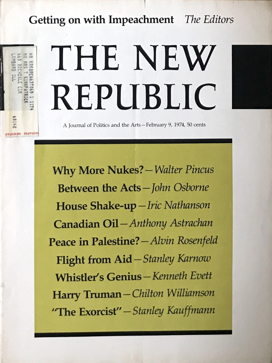 The New Republic | February 9, 1974 at Wolfgang's