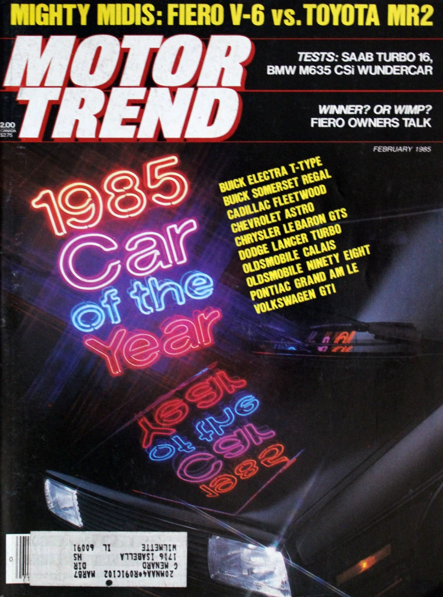 Motor Trend February 1985 at Wolfgang's