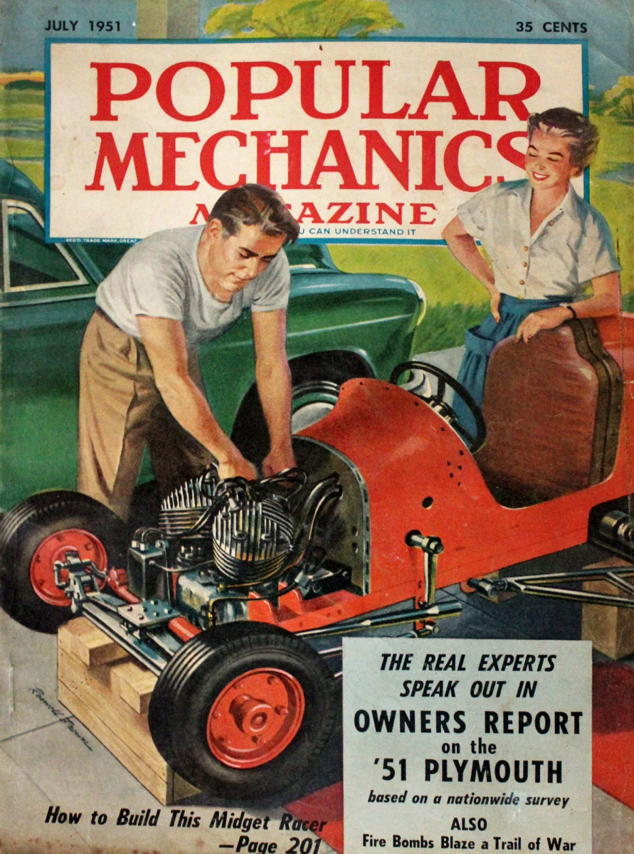 Thumbing through a Popular Mechanics magazine from 1950.
